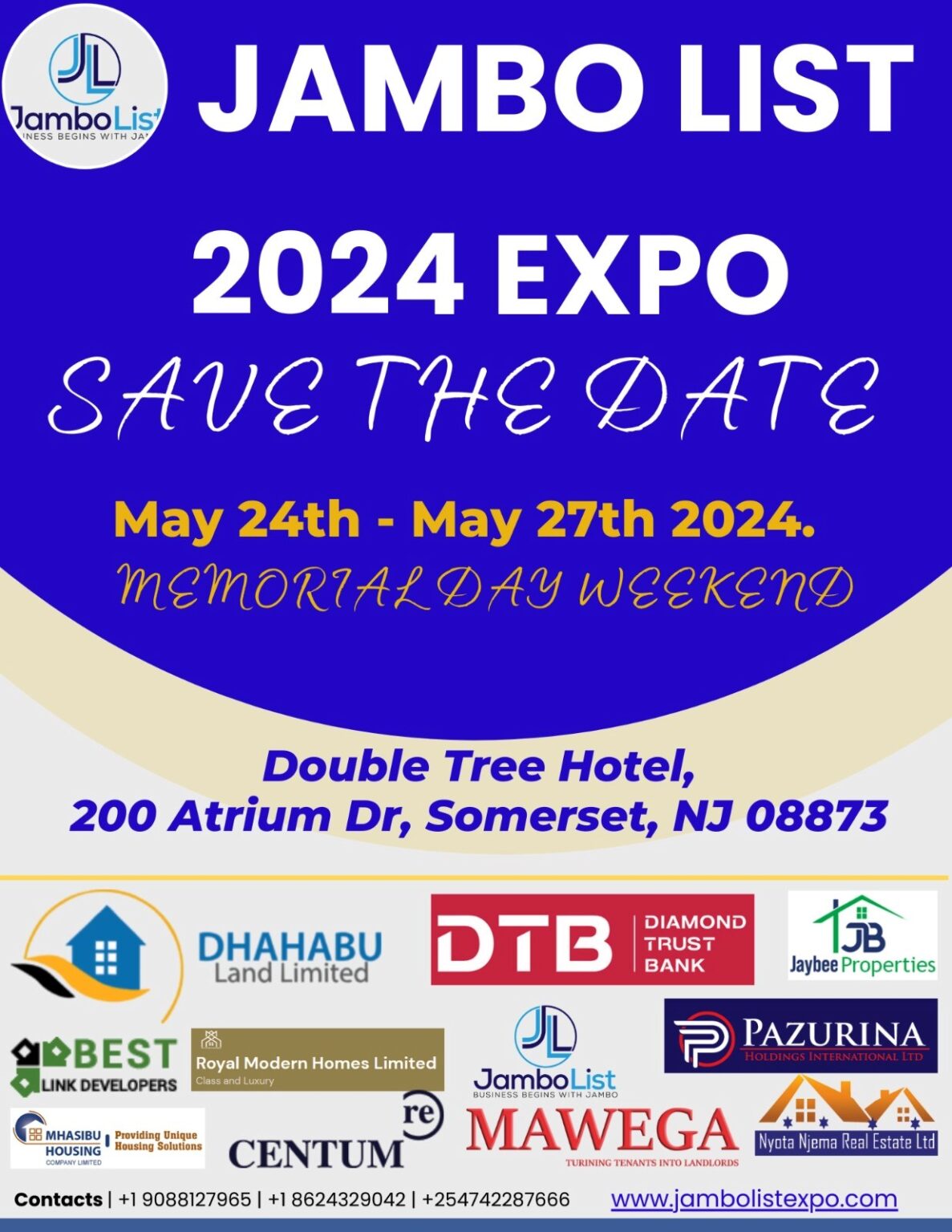 24th May 2024 27th May 2024 Jambo List Expo 2024 Save The Date